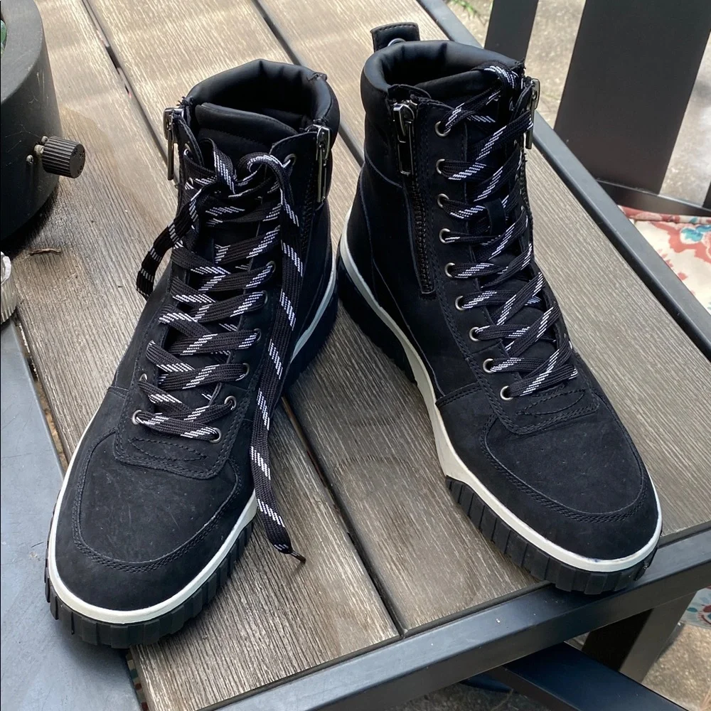 Day Five Daemon Black & White Men's Mid Cut Sneaker Boots  Size 12